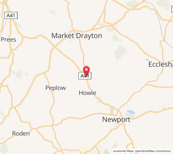 Map of Hinstock, EnglandEngland