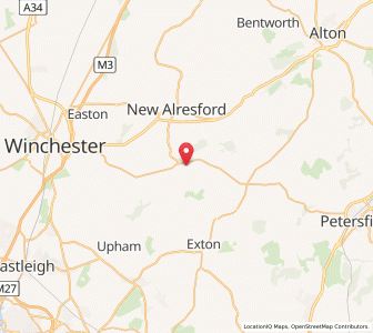 Map of Hinton Ampner, EnglandEngland