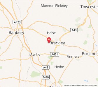 Map of Hinton in the Hedges, EnglandEngland