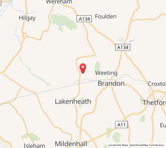 Map of Hockwold cum Wilton, EnglandEngland