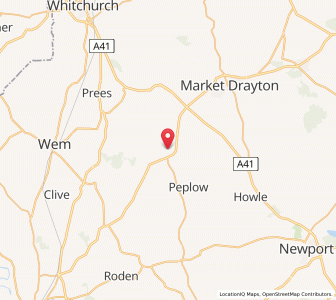 Map of Hodnet, EnglandEngland