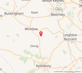 Map of Hoggeston, EnglandEngland