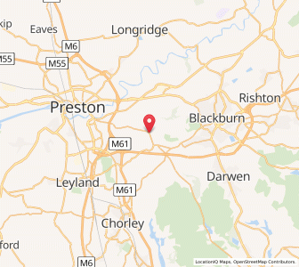 Map of Hoghton, EnglandEngland