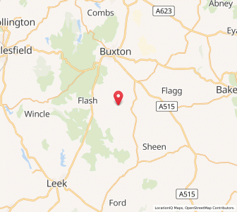 Map of Hollinsclough, EnglandEngland