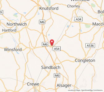 Map of Holmes Chapel, EnglandEngland