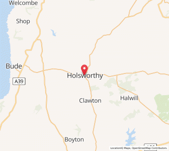 Map of Holsworthy, EnglandEngland