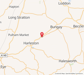 Map of Homersfield, EnglandEngland