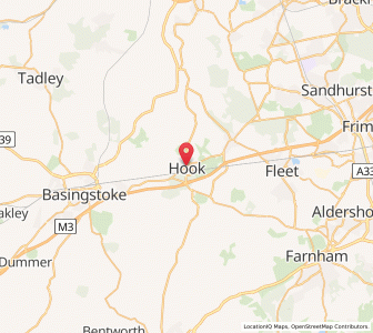 Map of Hook, EnglandEngland