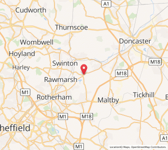 Map of Hooton Roberts, EnglandEngland