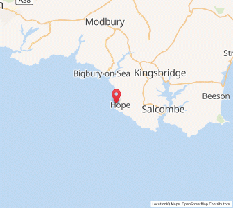 Map of Hope Cove, EnglandEngland