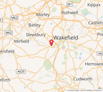 Map of Horbury, EnglandEngland