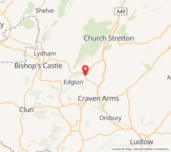 Map of Horderley, EnglandEngland