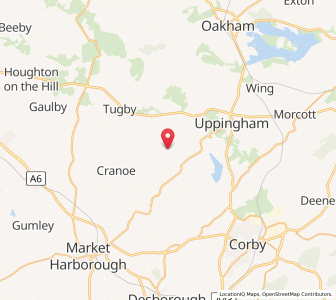 Map of Horninghold, EnglandEngland
