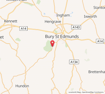 Map of Horringer, EnglandEngland