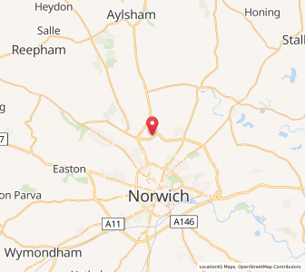 Map of Horsham Saint Faith, EnglandEngland