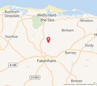 Map of Houghton Saint Giles, EnglandEngland