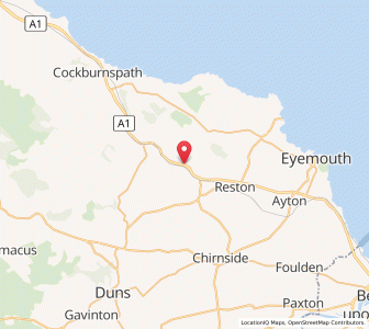 Map of Houndwood, ScotlandScotland