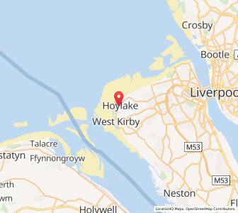 Map of Hoylake, EnglandEngland