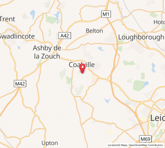 Map of Hugglescote, EnglandEngland