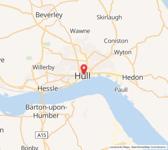 Map of Hull, EnglandEngland