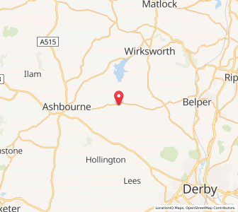 Map of Hulland, EnglandEngland