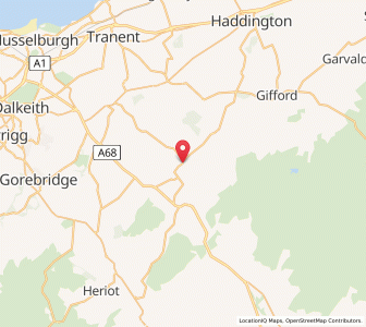 Map of Humbie, ScotlandScotland