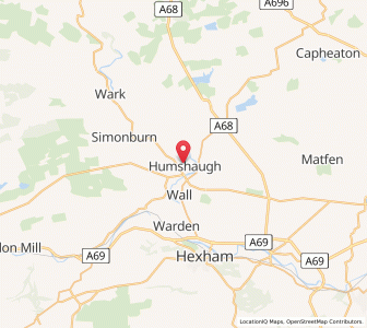 Map of Humshaugh, EnglandEngland