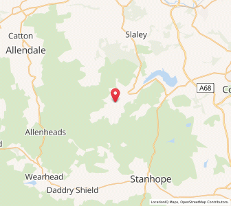Map of Hunstanworth, EnglandEngland