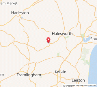 Map of Huntingfield, EnglandEngland