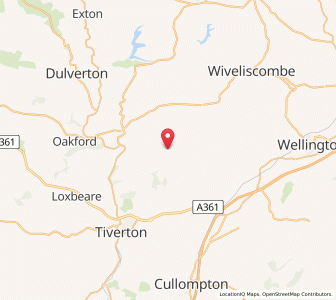 Map of Huntsham, EnglandEngland