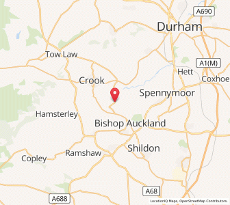 Map of Hunwick, EnglandEngland