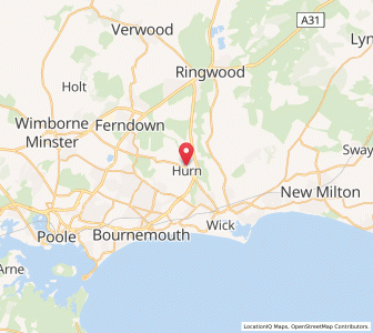 Map of Hurn, EnglandEngland