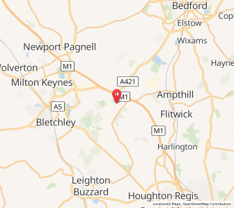 Map of Husborne Crawley, EnglandEngland