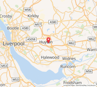 Map of Huyton Quarry, EnglandEngland