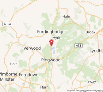 Map of Ibsley, EnglandEngland
