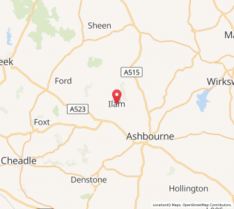 Map of Ilam, EnglandEngland