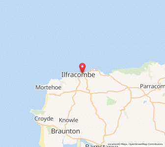 Map of Ilfracombe, EnglandEngland