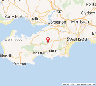 Map of Ilston, WalesWales
