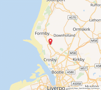 Map of Ince Blundell, EnglandEngland