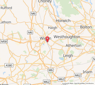 Map of Ince-in-Makerfield, EnglandEngland