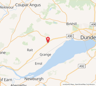 Map of Inchture, ScotlandScotland