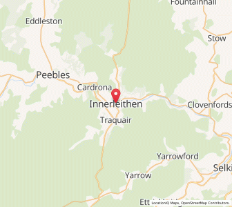 Map of Innerleithen, ScotlandScotland