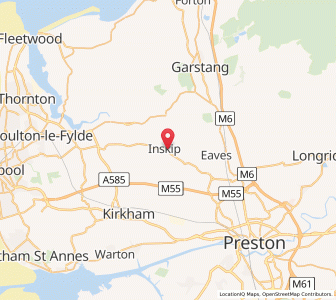 Map of Inskip, EnglandEngland