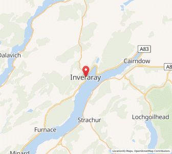 Map of Inveraray, ScotlandScotland