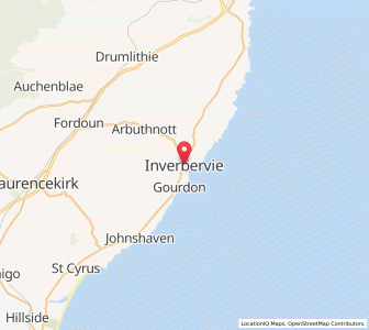 Map of Inverbervie, ScotlandScotland