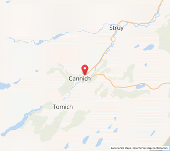 Map of Invercannich, ScotlandScotland