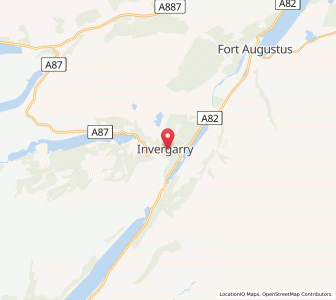 Map of Invergarry, ScotlandScotland