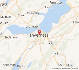 Map of Inverness, ScotlandScotland