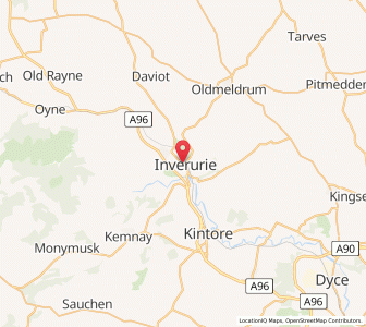 Map of Inverurie, ScotlandScotland