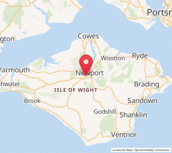 Map of Isle of Wight, England